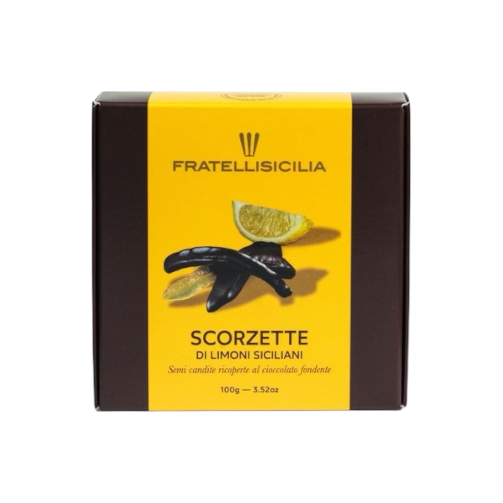 Fratelli Sicilia 
Sicilian Lemon peels covered in dark chocolate 100g