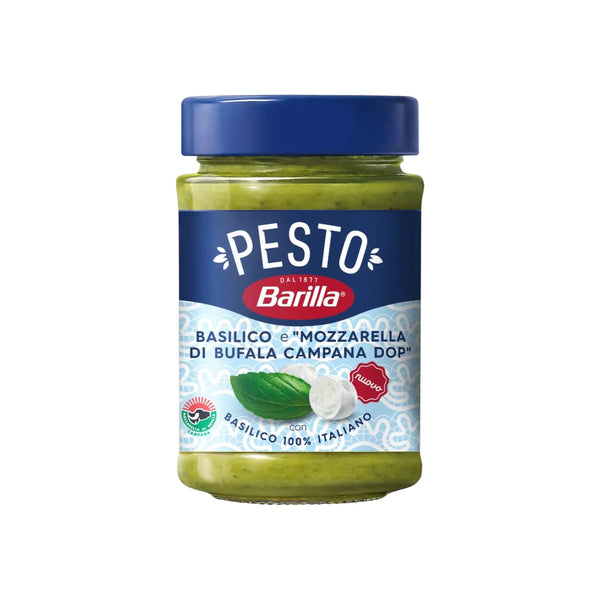 Barilla Pesto Basilico and Mozzarella di Bufala Campana DOP Glass jar 190g