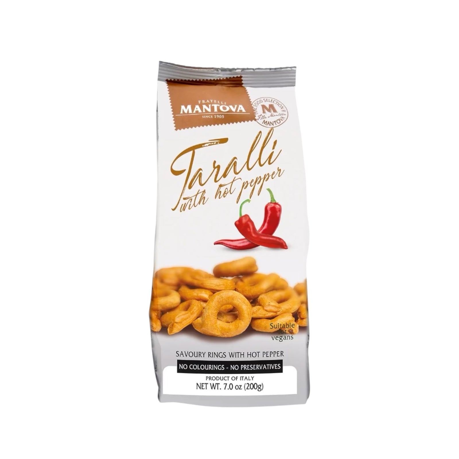 Mantova Taralli with Hot Pepper
200g