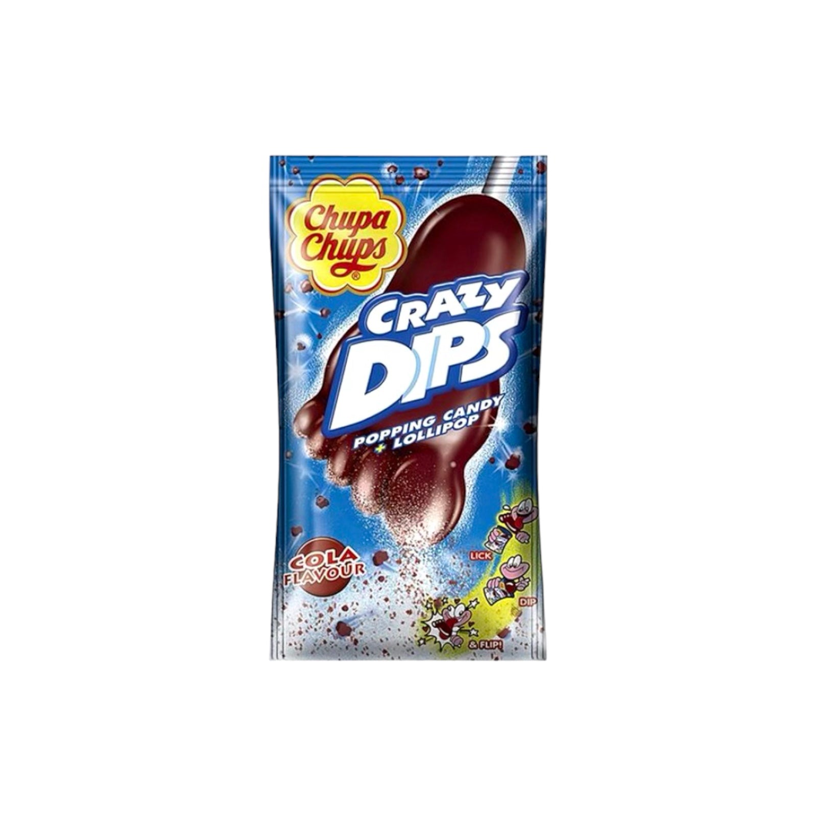 Chupa Chups Crazy Dips Lollipops With Cola Taste 14g