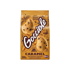 BEST BEFORE APR/02/24 Pavesi Gocciole Caramel Cookies With Chocolate Chips 300g
