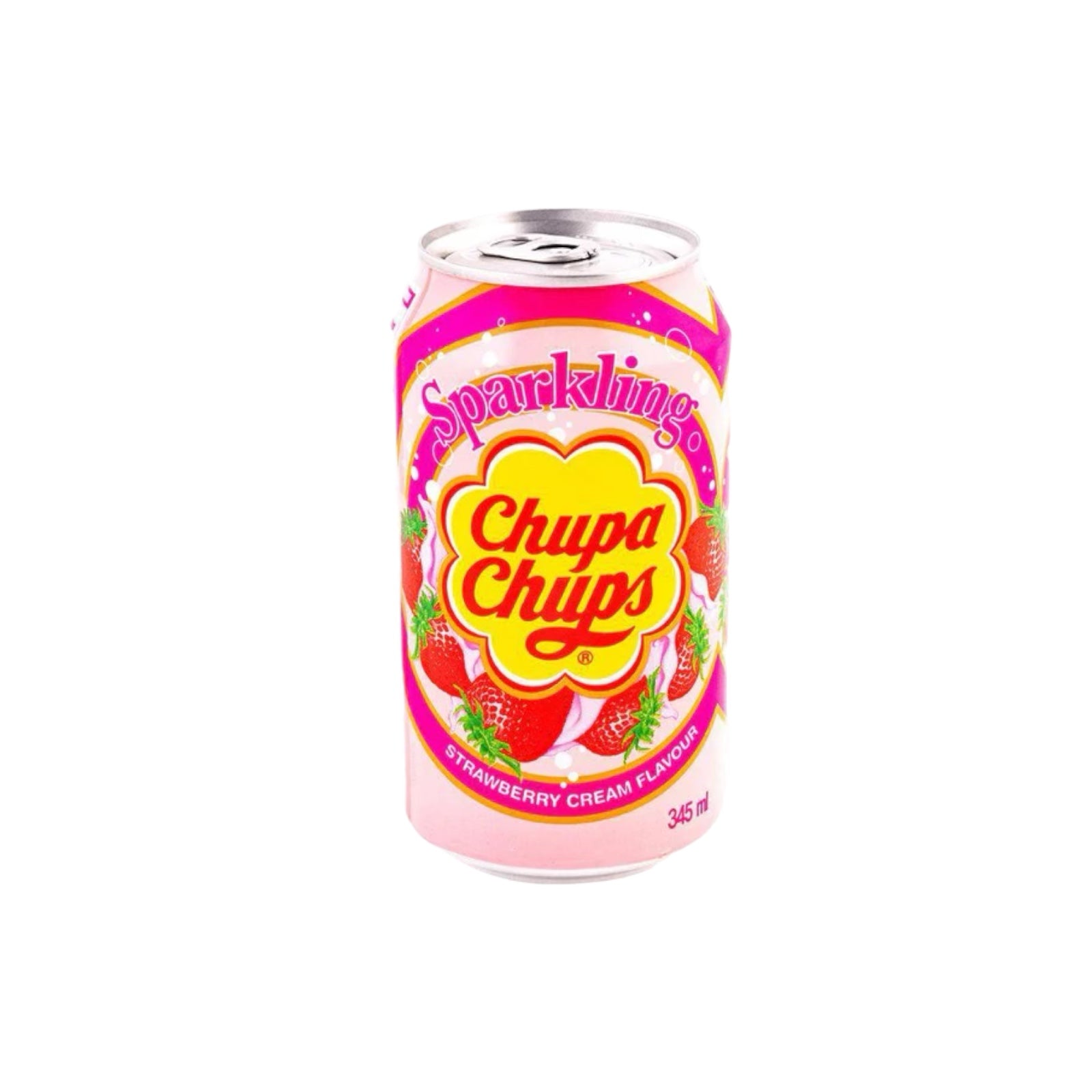 Chupa Chups Sparkiling Soda Strawberry Cream 345ml