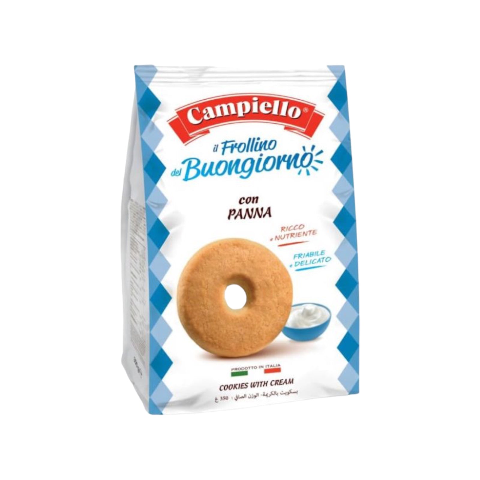 BEST BEFORE APR/24 Campiello Frollino del Buongiorno shortbread cookies with Milk Cream12 oz.