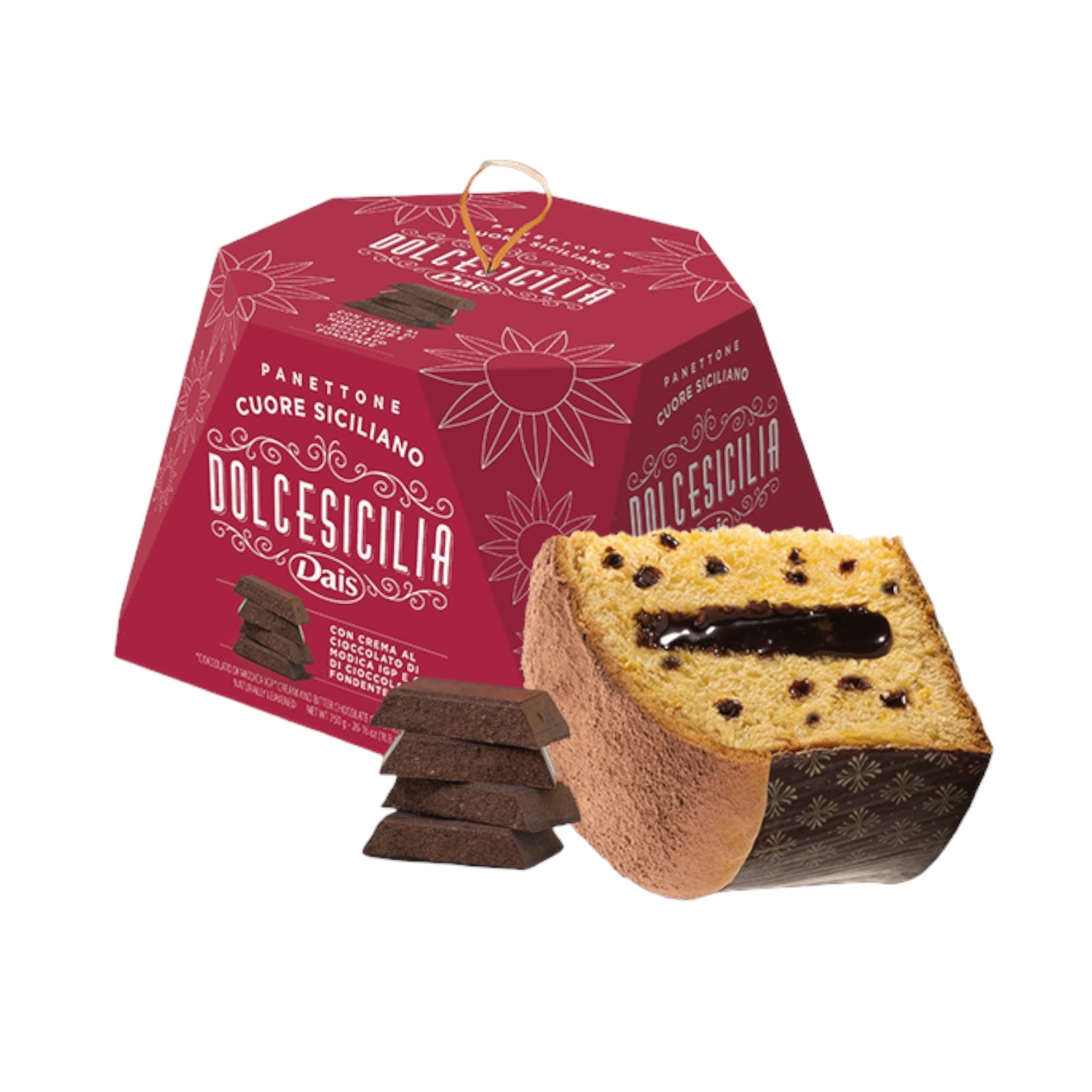 Panettone With Chocolate Cream & Chocolate Chips By Dais 750g