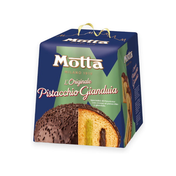 Panettone With Pistachio & Gianduia Cream, Covered With Dark Chocolate 800g