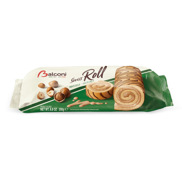 Swiss Roll With Hazelnut Cream By Balconi 250g