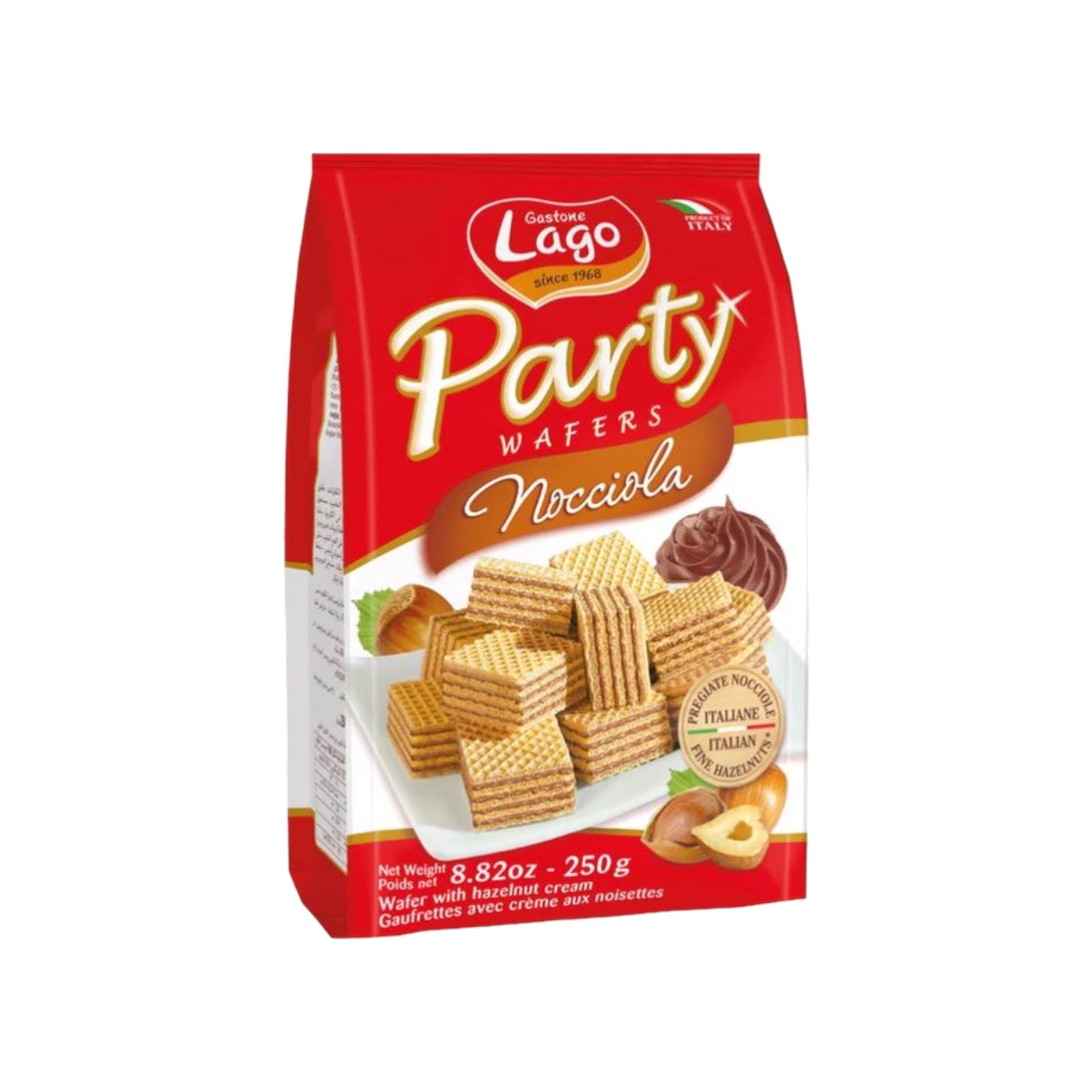 Cubes Wafers With Hazelnut Cream By Lago 250g