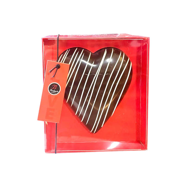 Bodrato Milk Chocolate Heart With White Chocolate Stripes