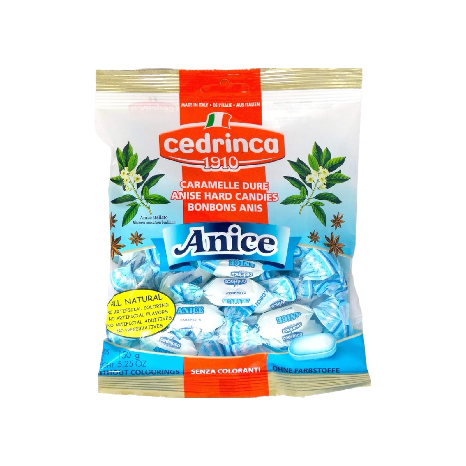Cedrinca -Anice Hard Candies
Gluten free 150g