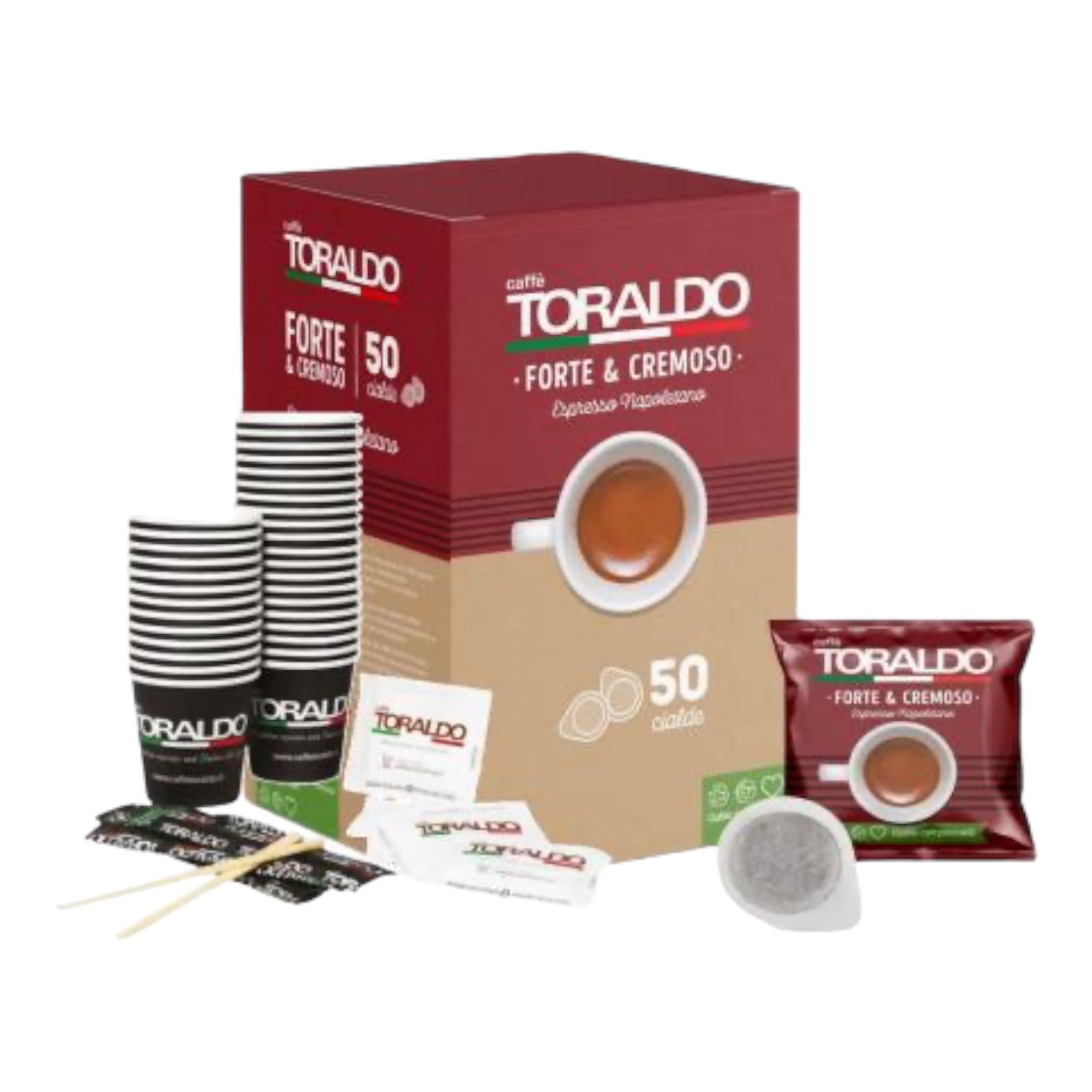 Caffe Toraldo Forte & Cremoso 50 Pods With Kit