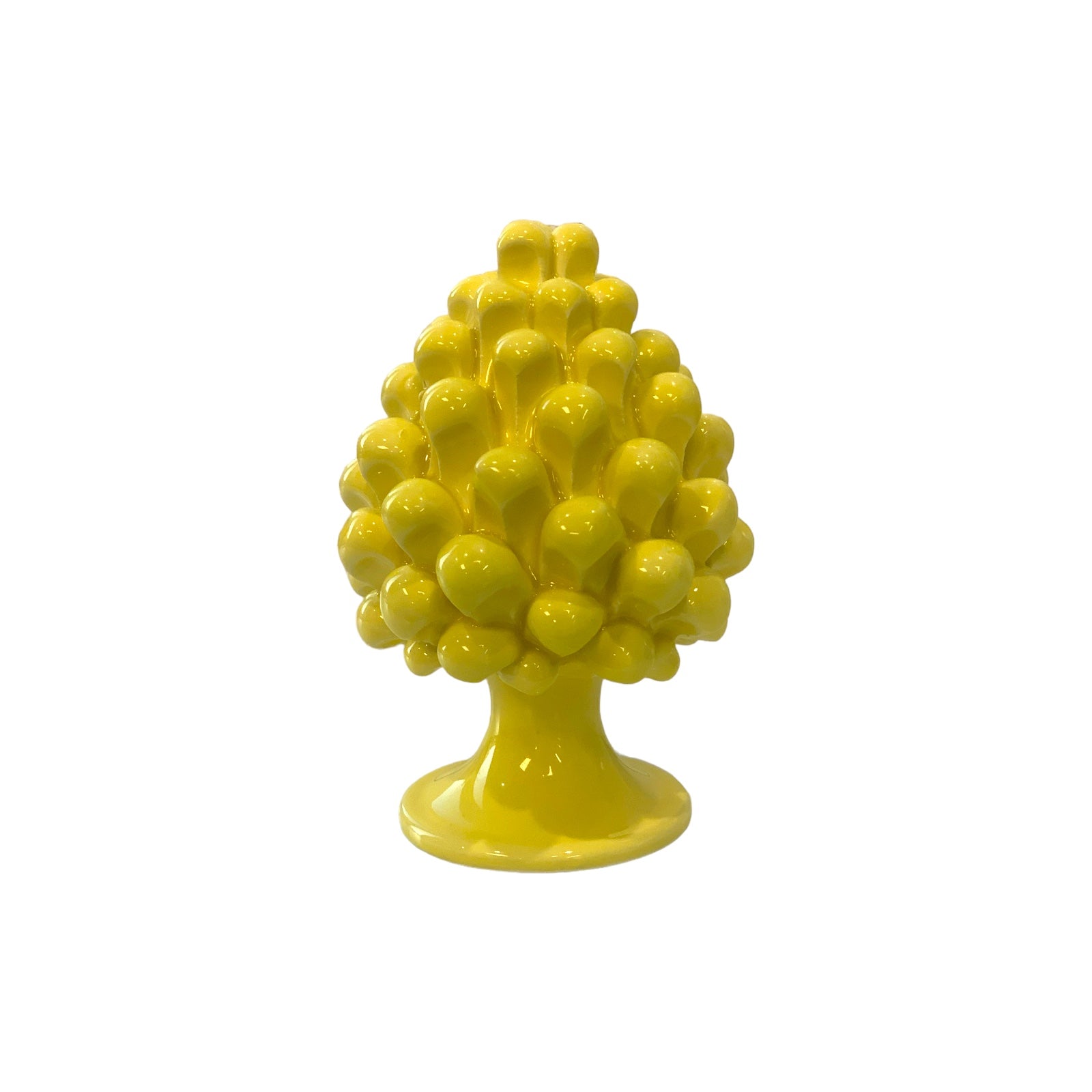 Pine Cone Yellow in Ceramic from Caltagirone 15cm