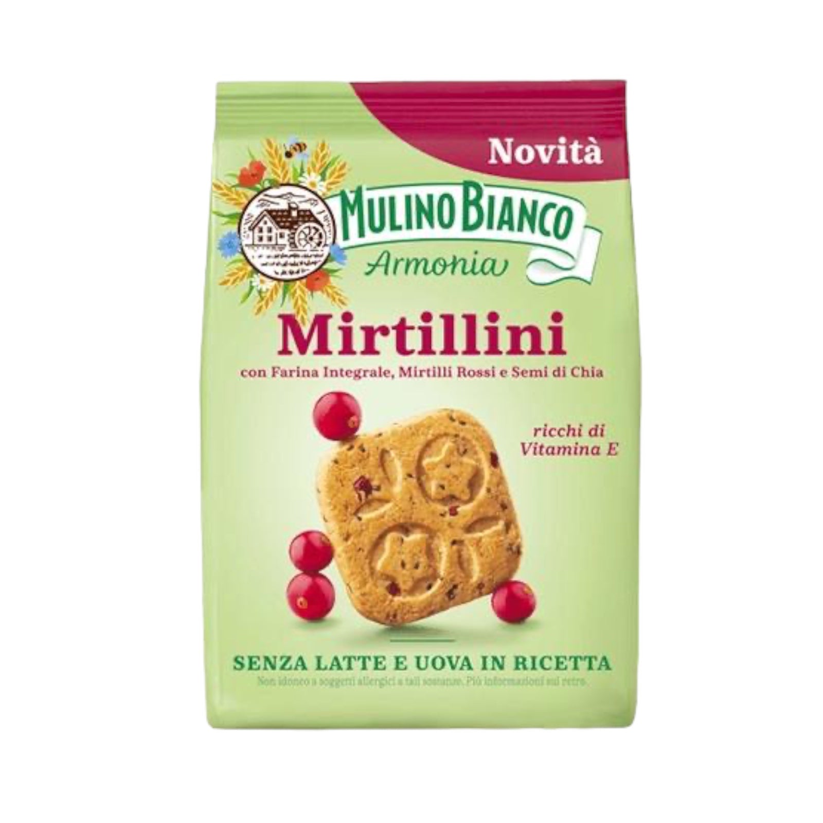 BEST BEFORE MAY/13/24 Mulino Bianco Whole Wheat Cookies With Redberry 270g
