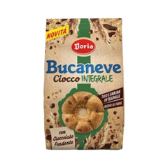 Doria Bucaneve Biscotti / cookies 
Whole wheat with chocolate drops 
Ciocco Intregrali con Gocce di Cioccolato Fondente, 
300gr