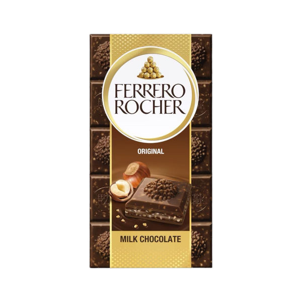 Ferrero Rocher Chocolate Bar Original Milk Chocolate 90g