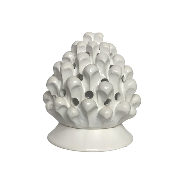 Pine Cone Tea Light candles Holder Caltagirone - height 12 cm