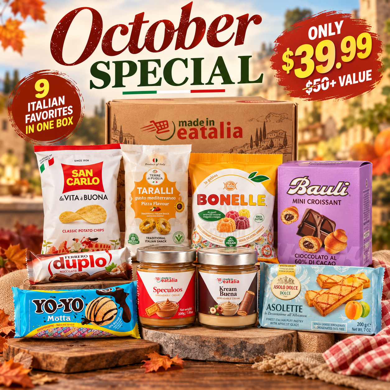 October Italian Box – 9 Italian Favorites