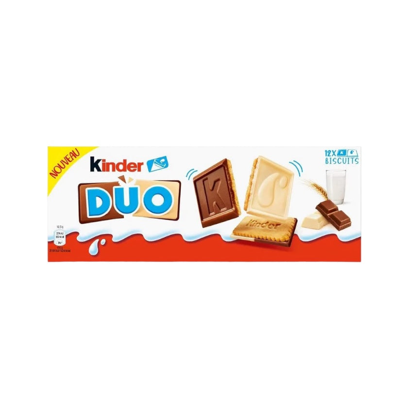 Kinder Duo Biscuit Covered with Milk and White Chocolate 150 g