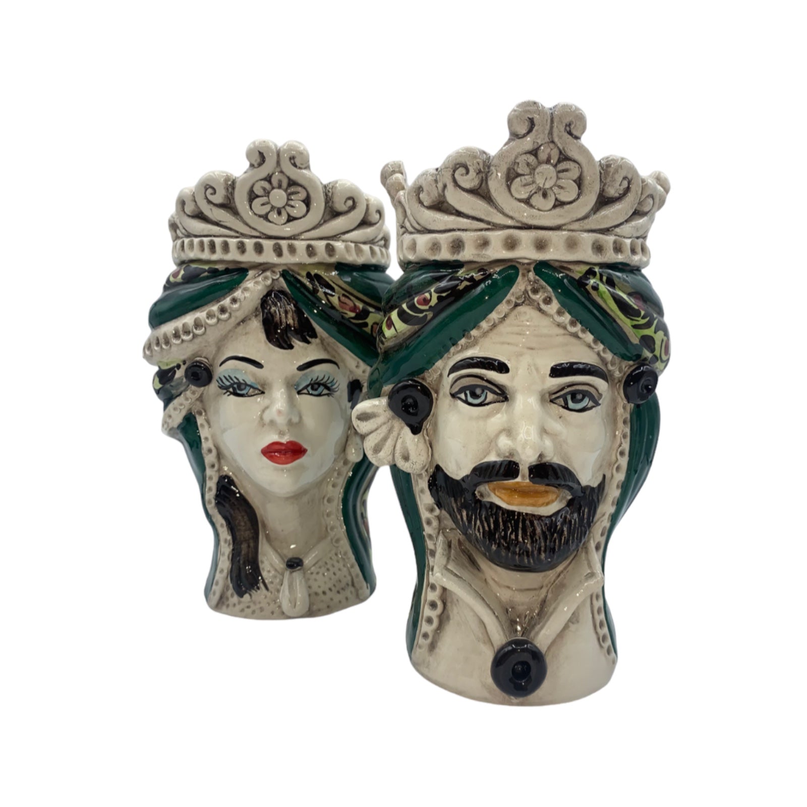 Sicilian Ceramics From Caltagirone Testa Di Moro 20cm – Made In Eatalia