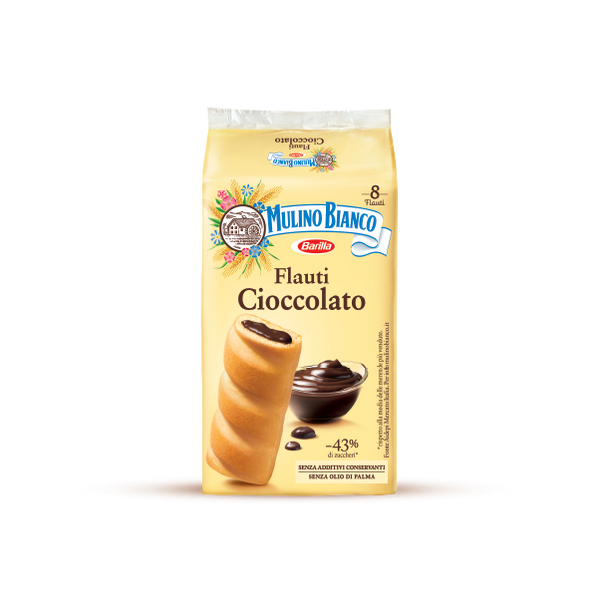 BEST BEFORE DEC/25/23 Mulino Bianco Flauti with chocolate cream