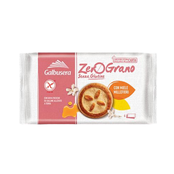 Galbusera ZeroGrano Biscuits  Gluten free With Millefiori Honey  220g