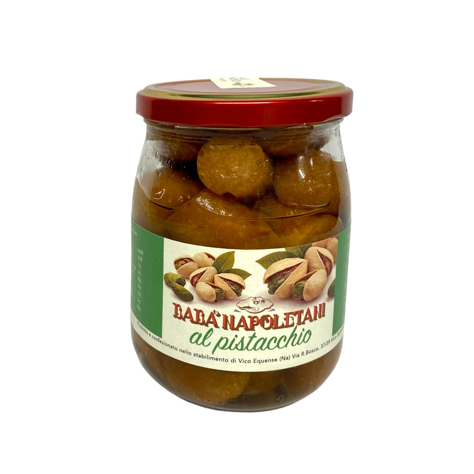 Neapolitan Baba in Pistachio Syrup  500g Glass Jar