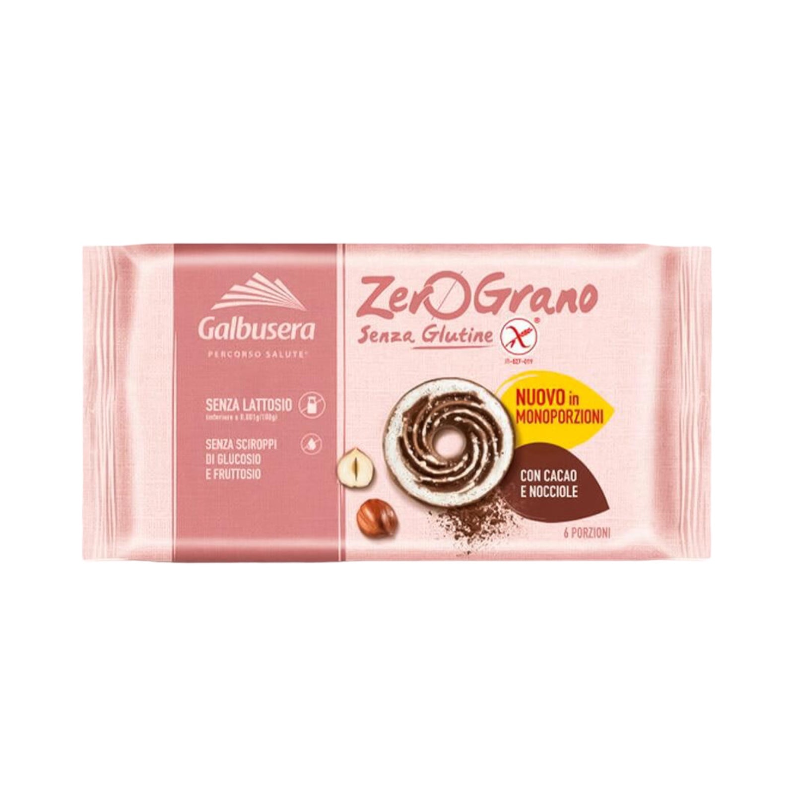 Galbusera ZeroGrano Biscuits Hazelnut and Cocoa Gluten Free – 220 gr