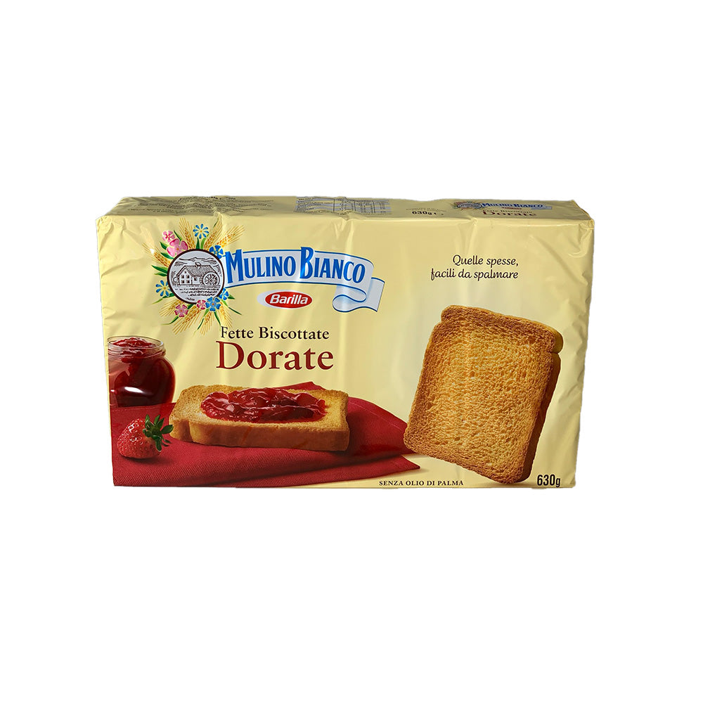Lot De 6 Paquets De Biscottes Dorées Mulino Bianco - 630g Chacun - Sans Huile De Palme
