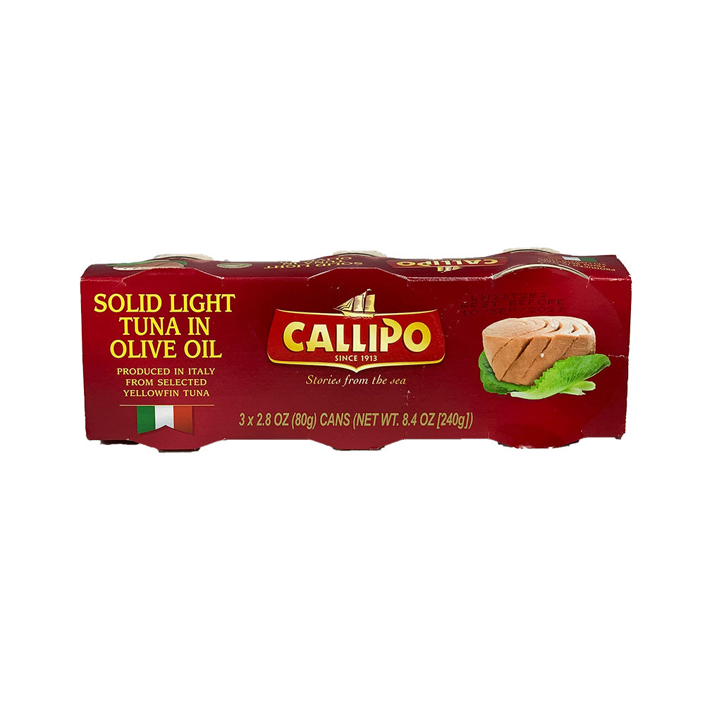Callipo solid light tuna in olive oil 3x80g 240g