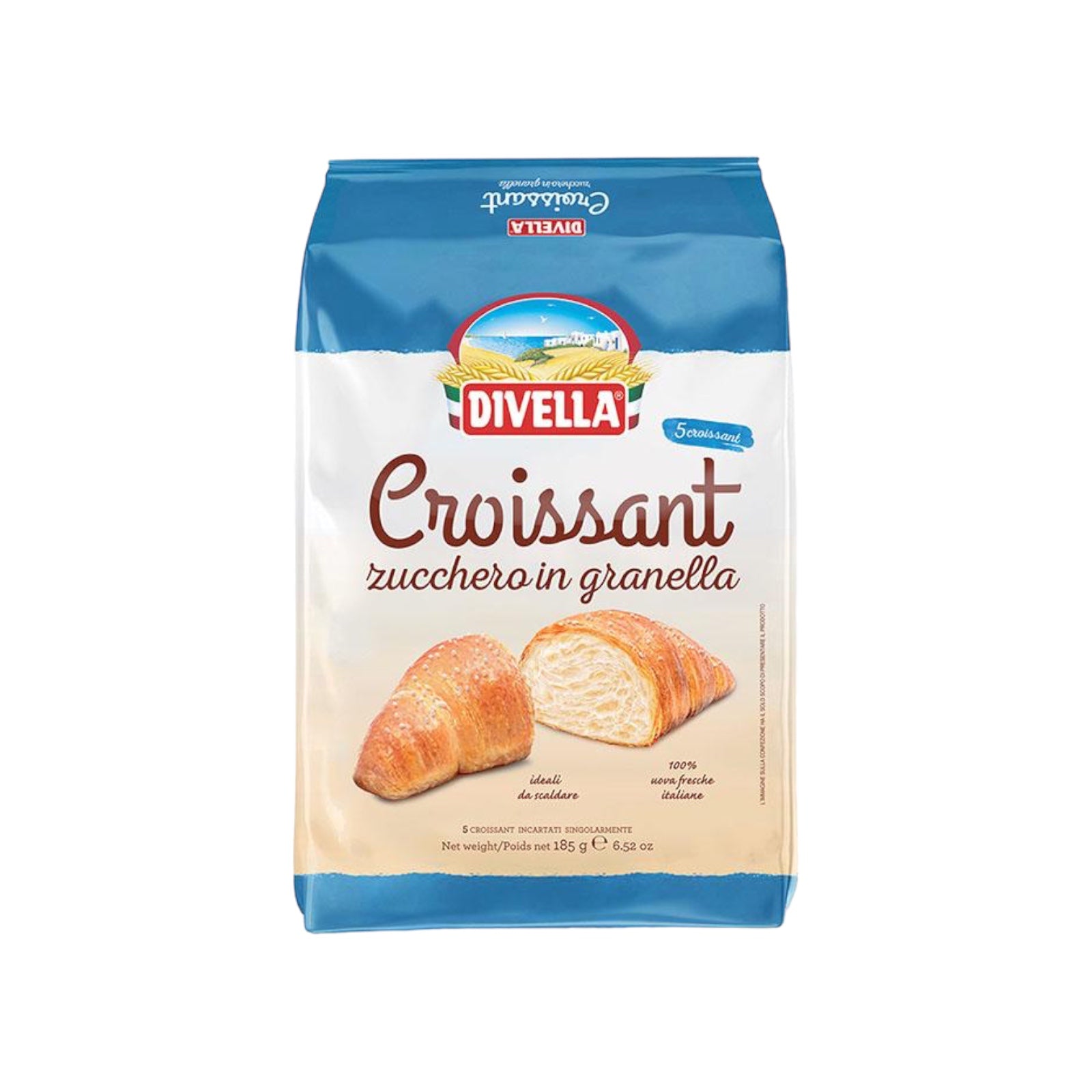 Plain Croissants With Granulated Sugar By Divella 5pcs