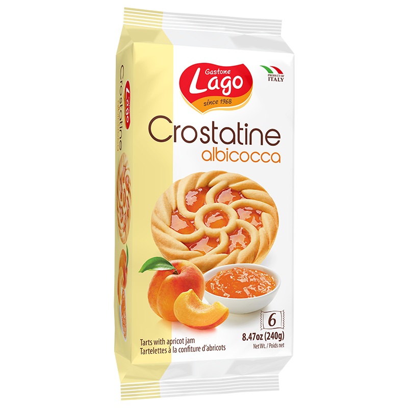 Gastone Lago Crostatine Apricot, albicocca six snack