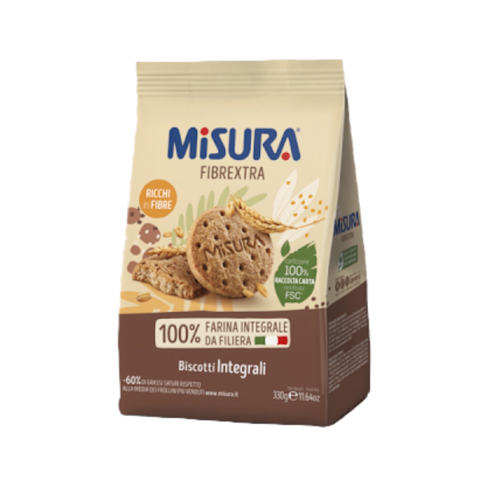 Misura Fibrextra Whole Wheat Biscuits, 11.64 oz