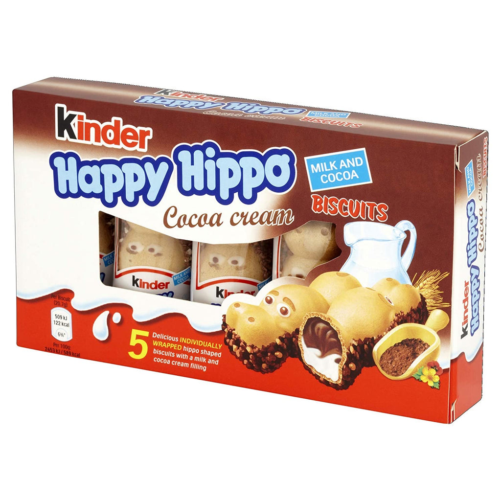 Kinder Happy Hippo Biscuit Cocoa ( 5 Snacks) – Made In Eatalia