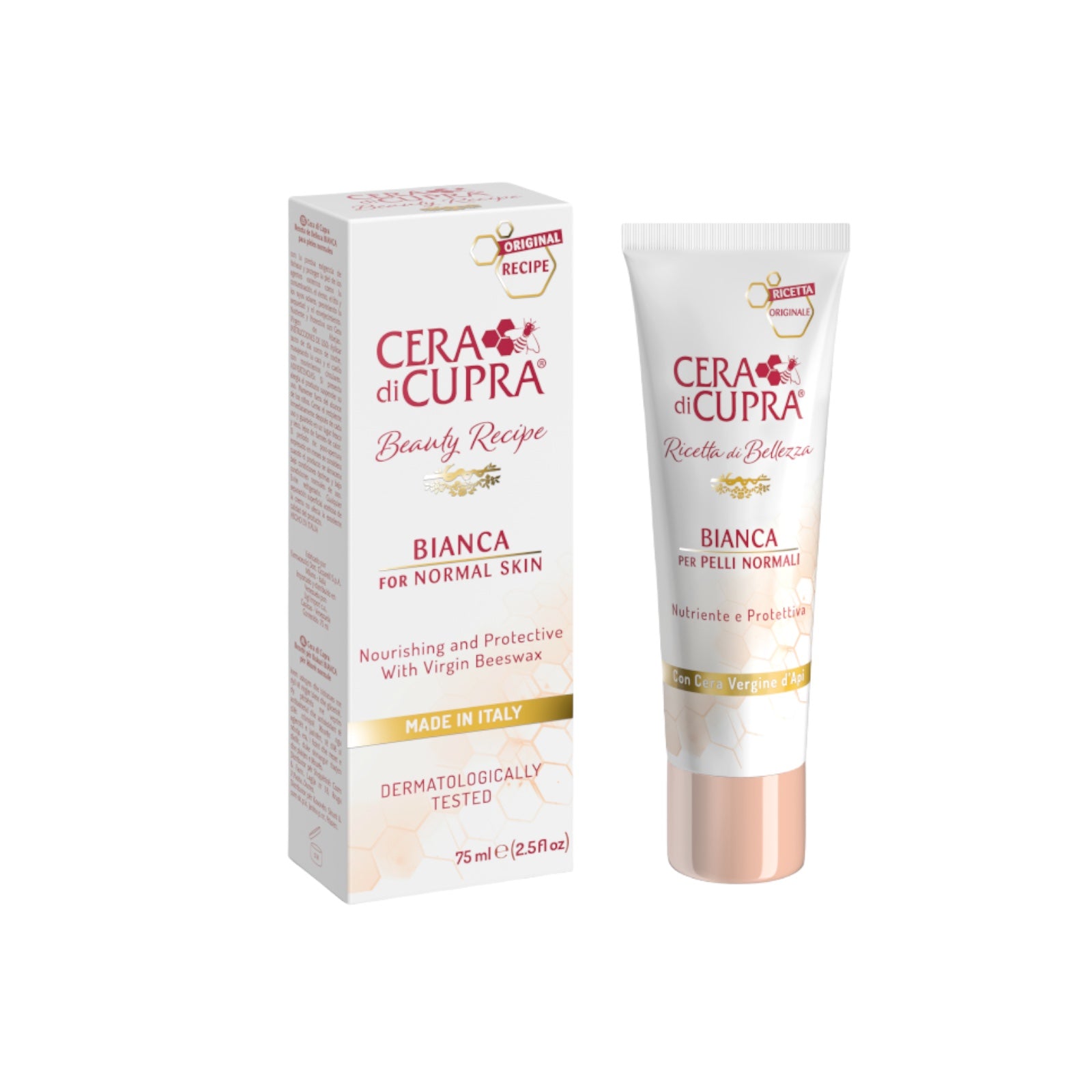 Cera di Cupra"Bianca per Pelli Normali" Cream for Normal Skin, Anti-age Formula - 2.5 Fluid Ounces (75ml)