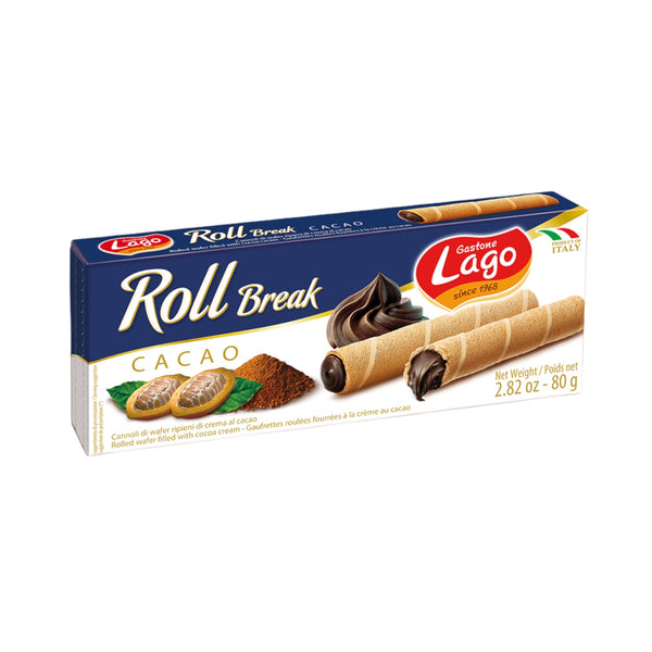Roll Break Wafers With Cocoa Cream By Lago