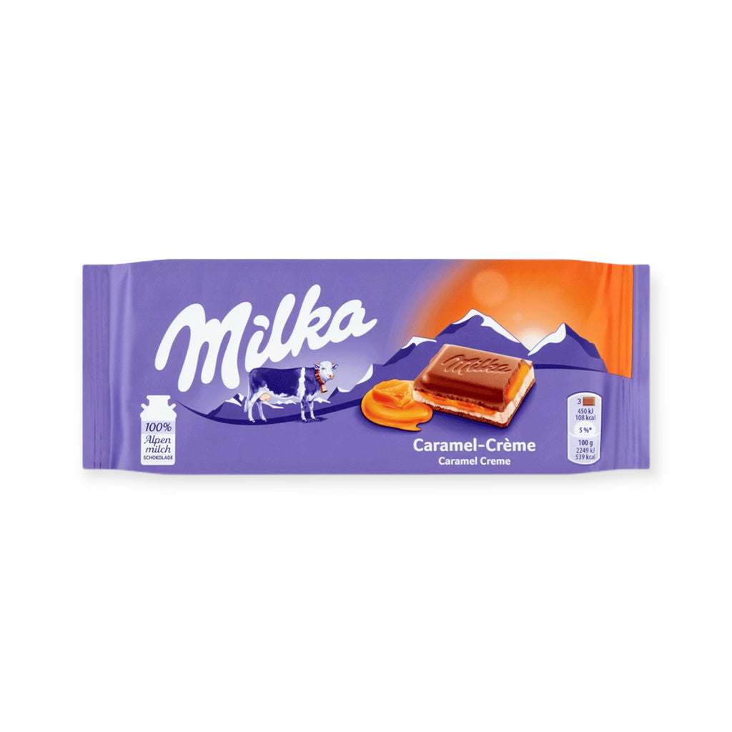 Milka Milk Chocolate Bar With Caramel Cream 100g