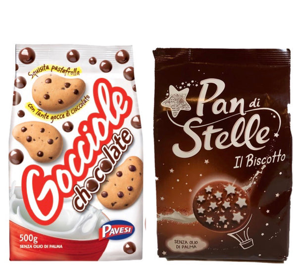Bundle cookies: 1 pack Gocciole 500g; 1 pack Pan di stelle 350g