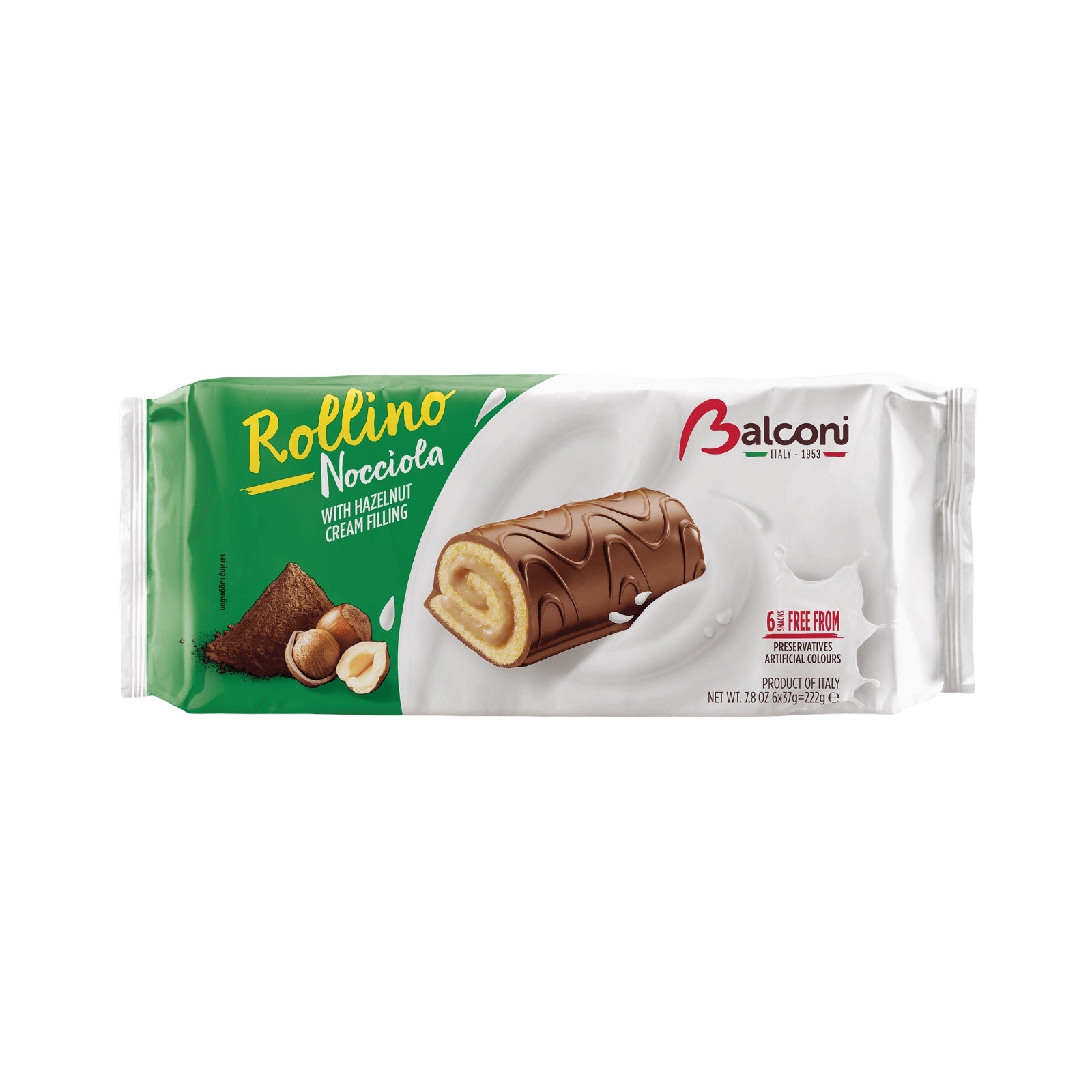 Balconi Rollino with Hazelnut cream filling