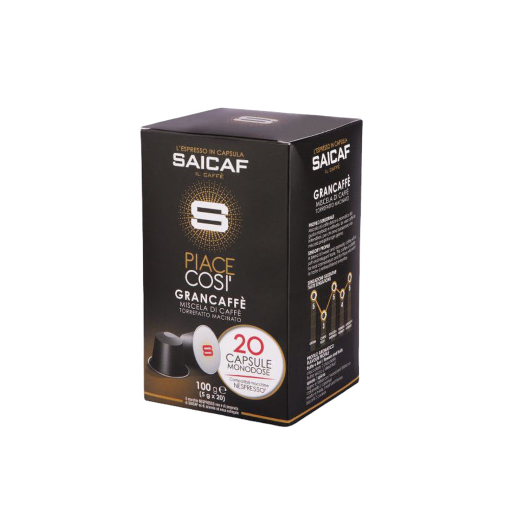 Saicaf Capsule Nespresso Piace Così 20 capsule – Made In Eatalia