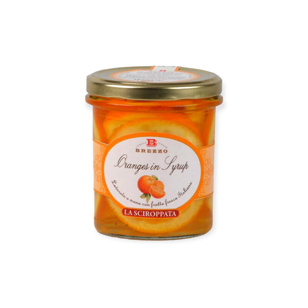 Sicilian Oranges In Syrup Glass Jar 320g By Brezzo