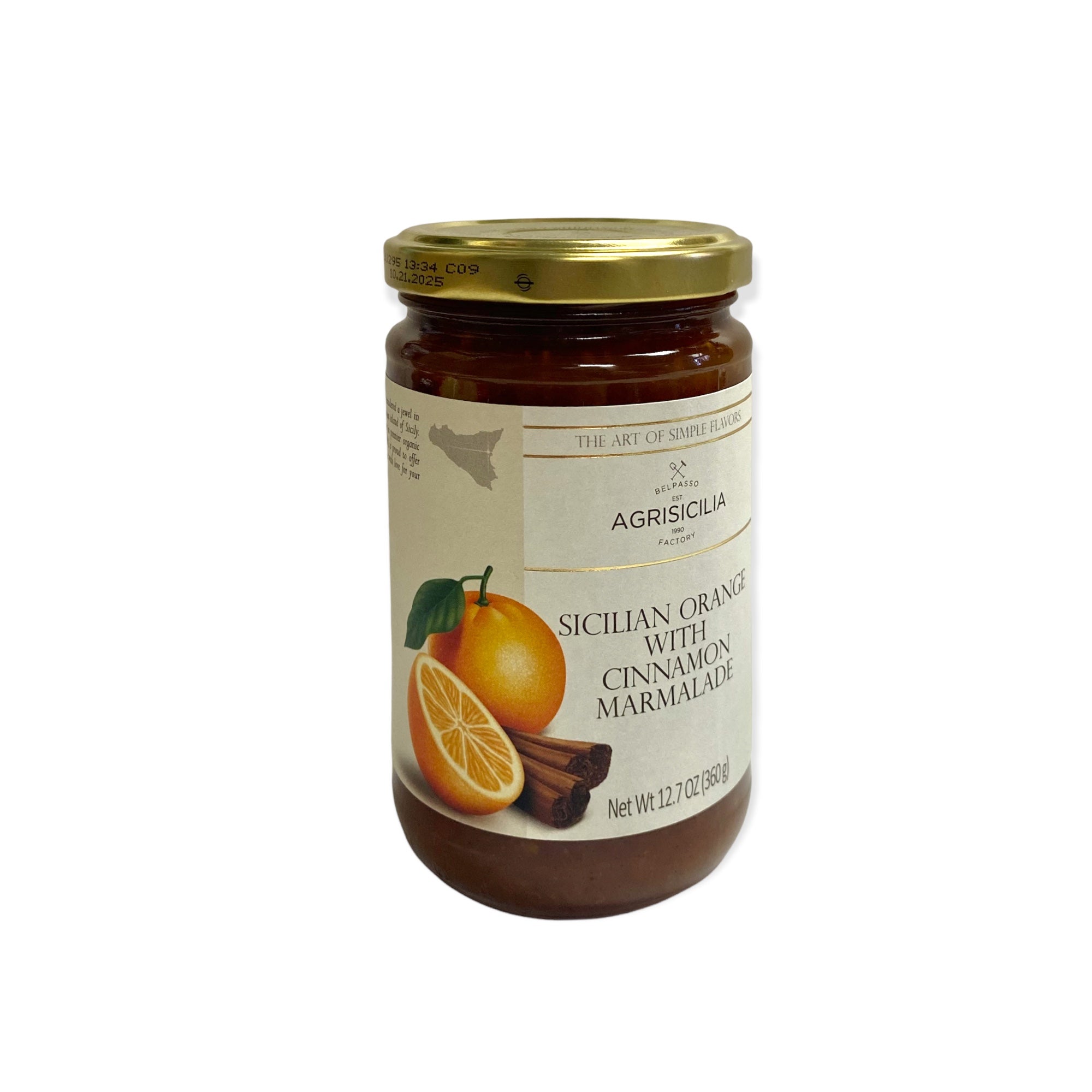 Agrisicilia Sicilian Orange With Cinnamon Marmelade 12.7oz (360g)