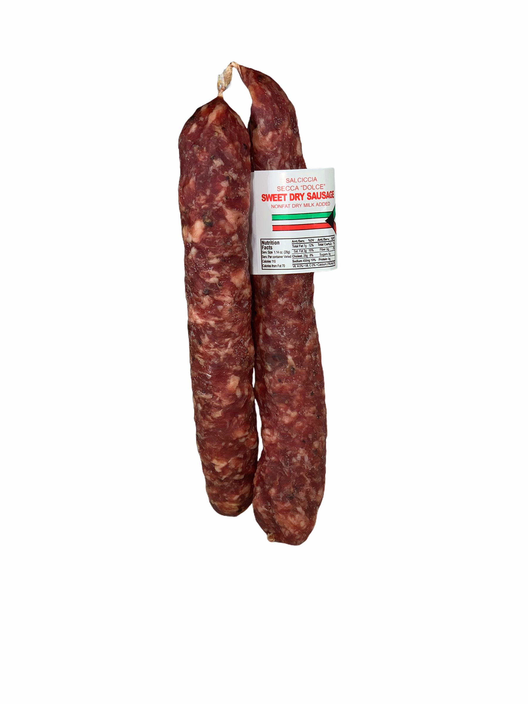 Sweet Dry Sausage Alps, two links,approximately 1 Lb