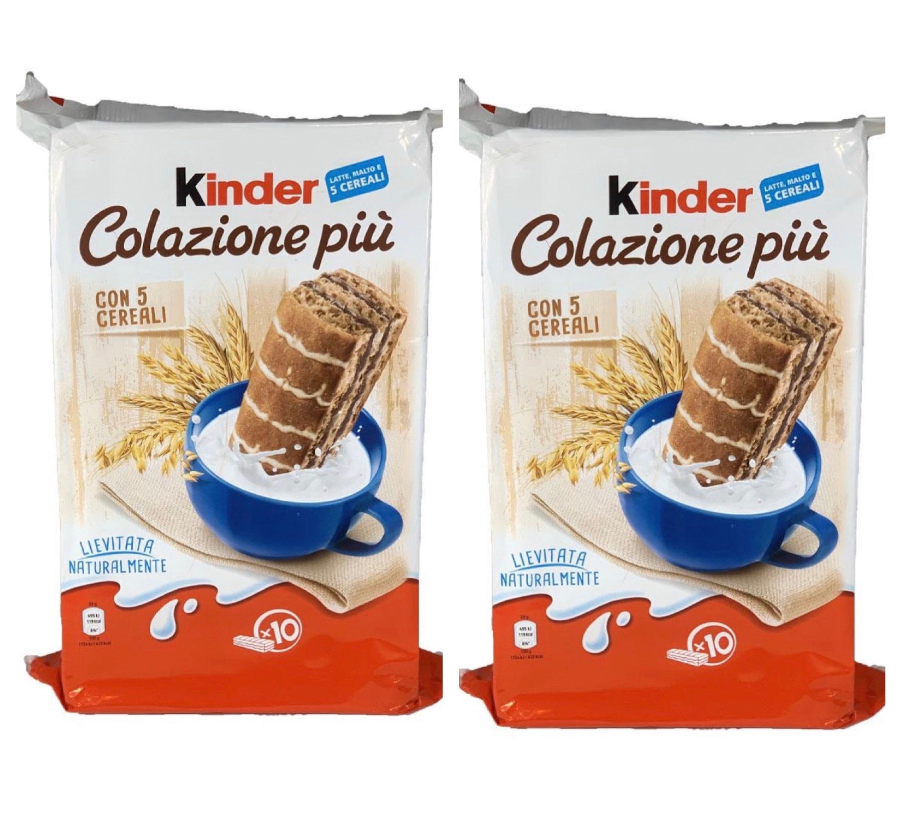 Bundle of 2 Kinder Colazione Piu (20snacks x 29g)