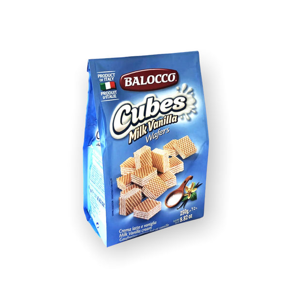 Balocco Cubes Milk Vanilla Wafers 8.82 oz