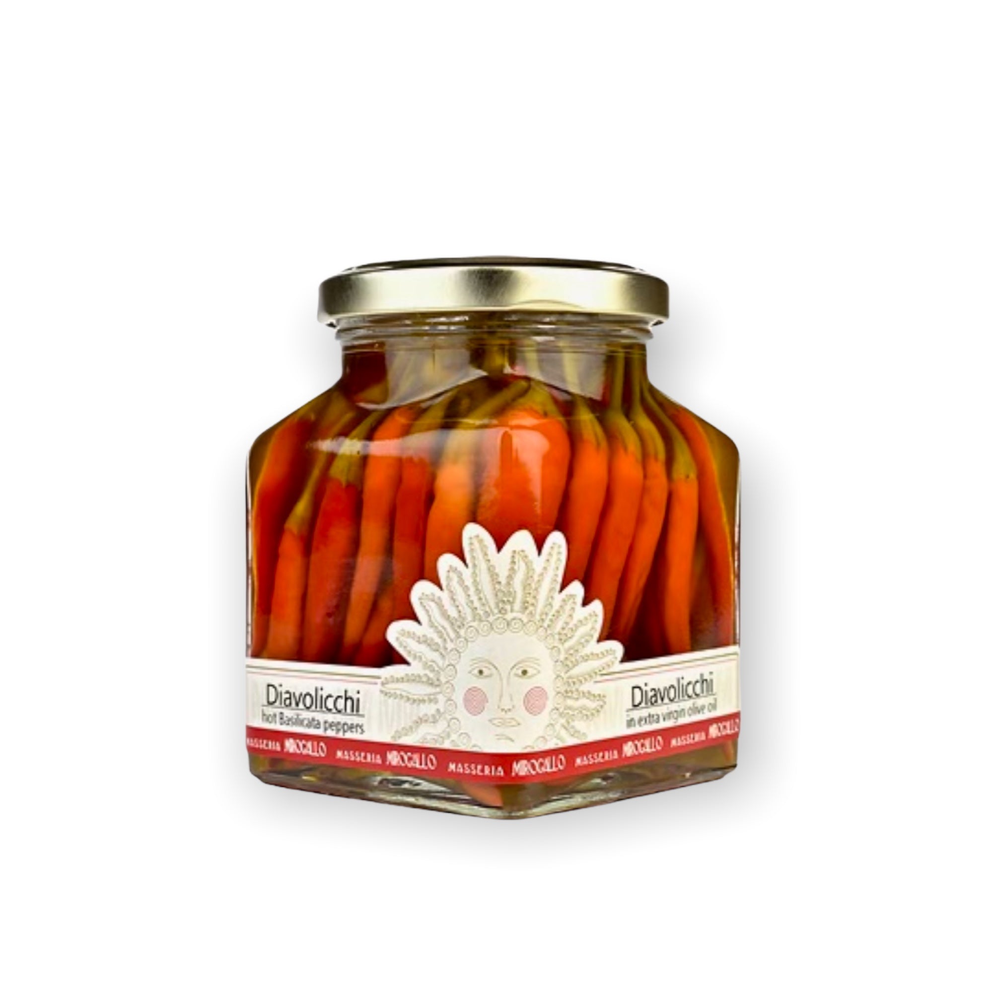 Diavolicchi Hot Peppers in Extra Virgin Olive Oil 9.52 oz / 270 g