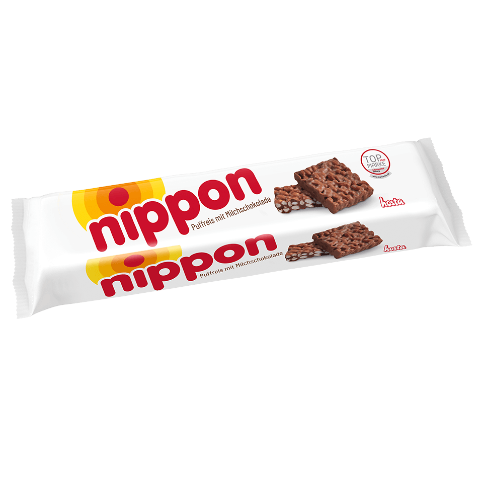 Nippon – The Original!  Fluffy and light puffed rice with chocolate coating.